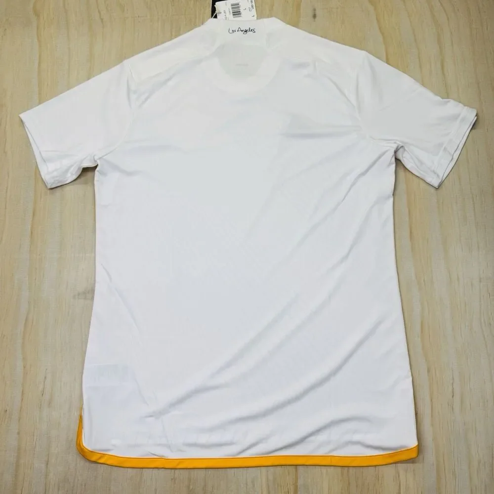 NEW LA Galaxy Adidas 24/25 Home Soccer Jersey White Mens Sz LG Slim Fit HZ6220